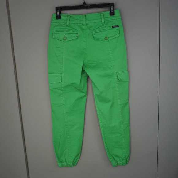 SANCTUARY Rebel Cargo Mid Rise Cropped Cotton Pants in Green Goddess size 24 NWT - Picture 10 of 16